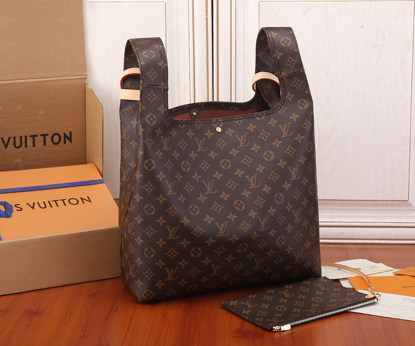 Louis Vuitton Atlantis GM Brown Monogram Canvas Shoulder Bag
