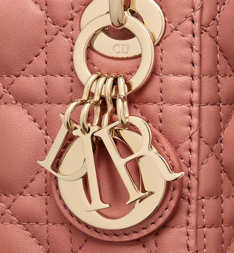 MICRO LADY D BAG Ethereal Pink Cannage Lambskin