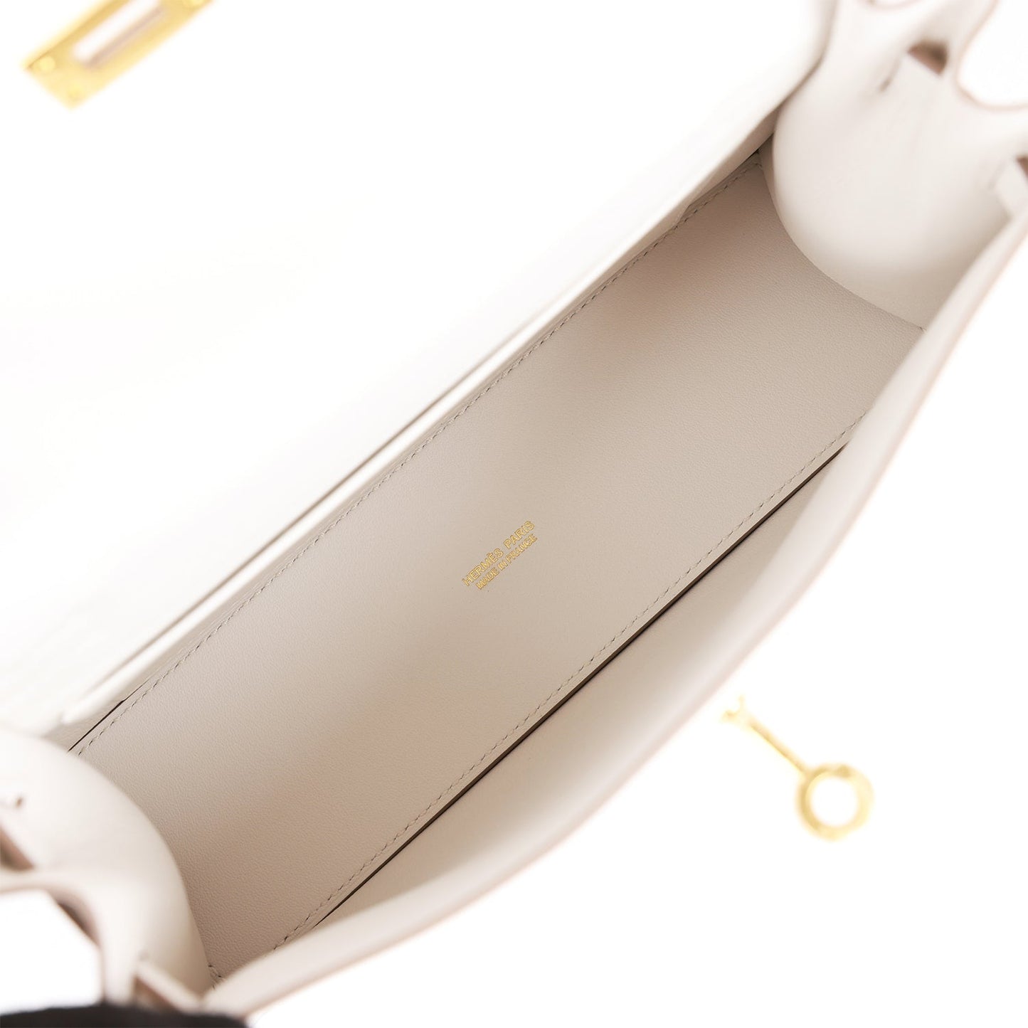 H Kelly Danse Gris Perle Swift Gold Hardware