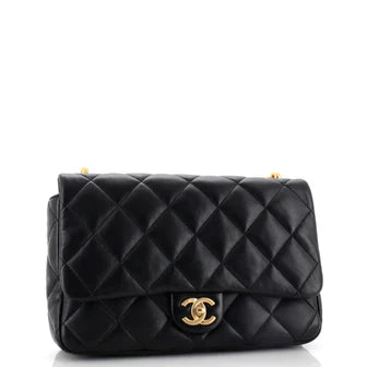 CC Funky Town Flap Bag Quilted Lambskin Large