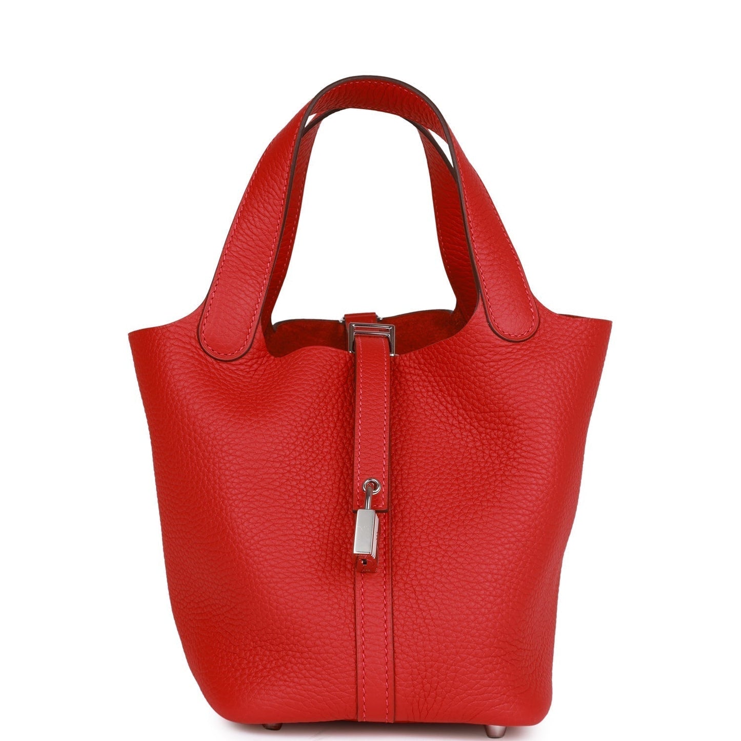 H Picotin Lock 18 Vermillion Clemence Palladium Hardware