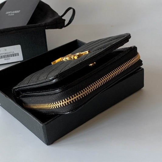 Y  wallet black  SIZE:12x10x3CM  14