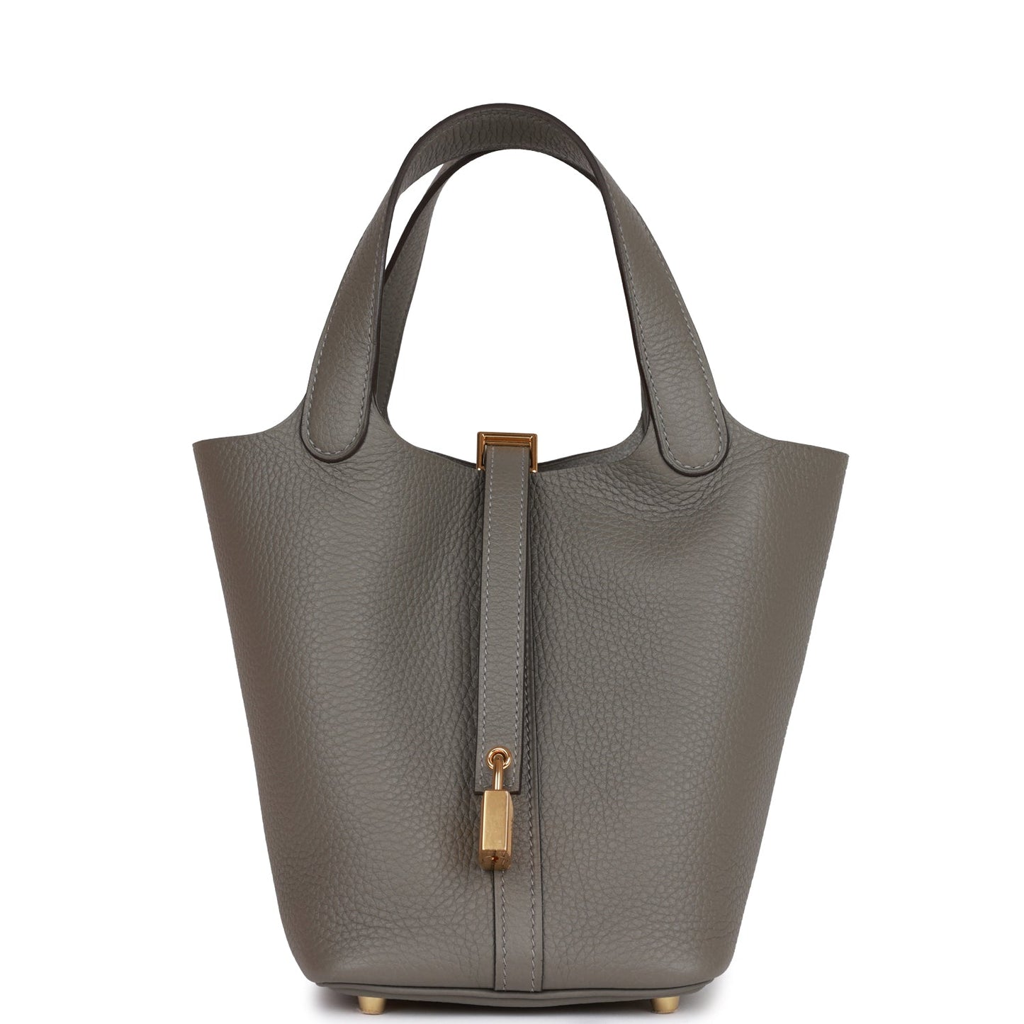 H Picotin Lock 18 Gris Meyer Clemence Gold Hardware