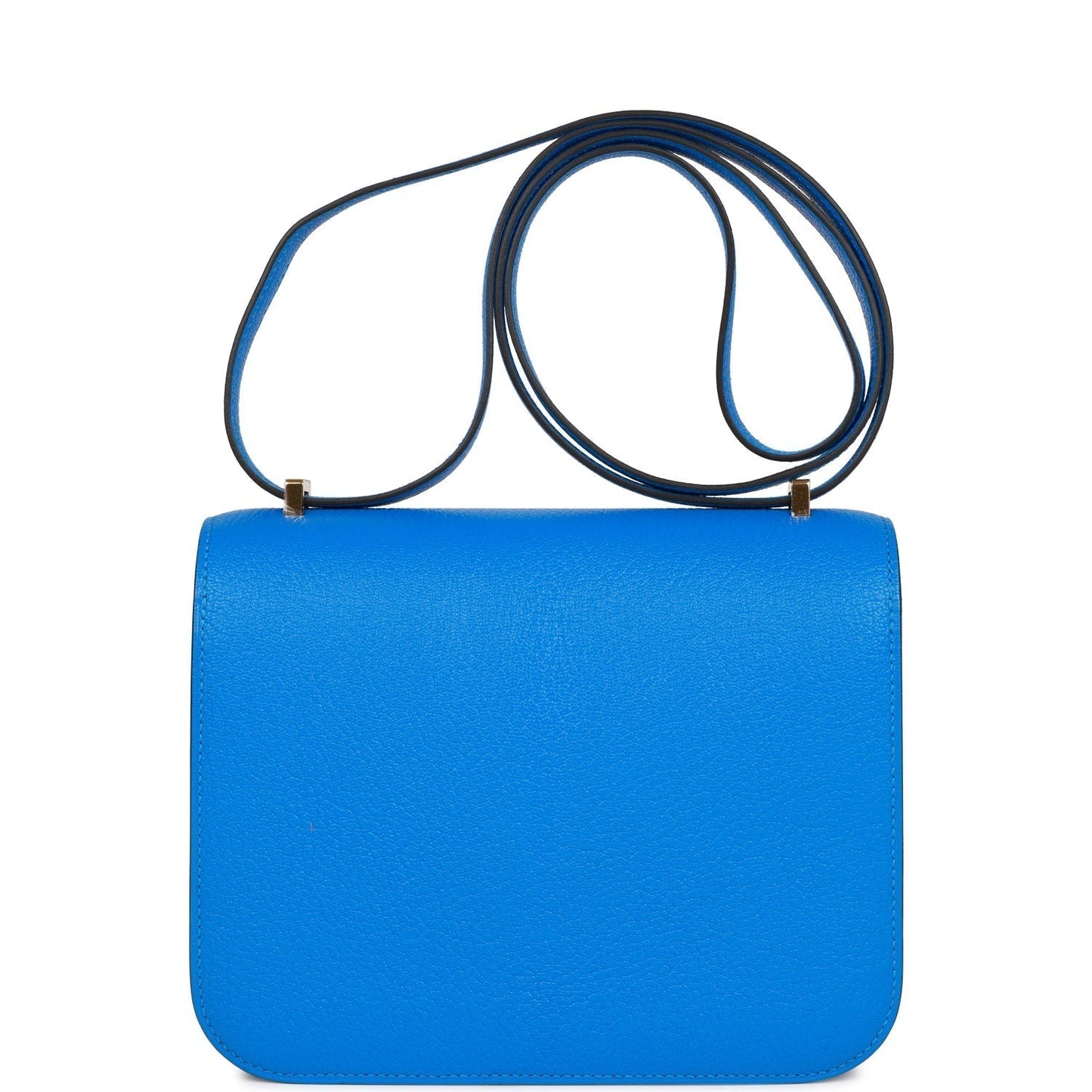 H Constance 18 Bleu Hydra Chevre Gold Hardware