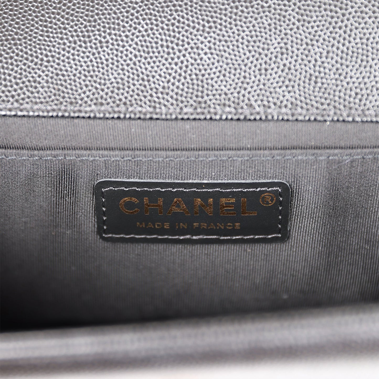 CC Medium Boy Bag Black Caviar Antique Gold Hardware