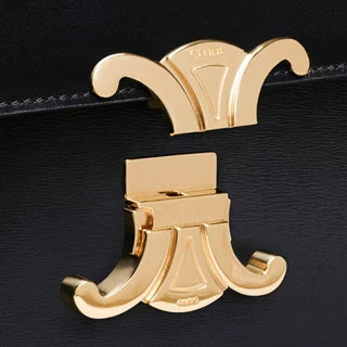 CLASSIQUE TRIOMPHE BAG IN SHINY CALFSKIN BLACK
