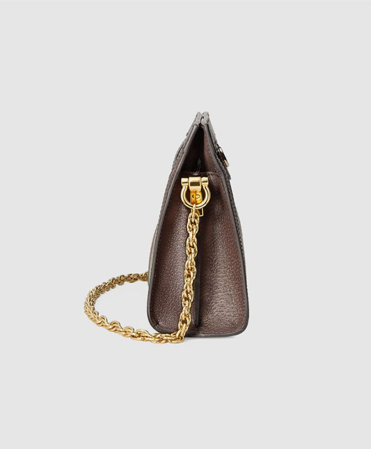 GG Ophidia GG small shoulder bag 503877 Dark Coffee