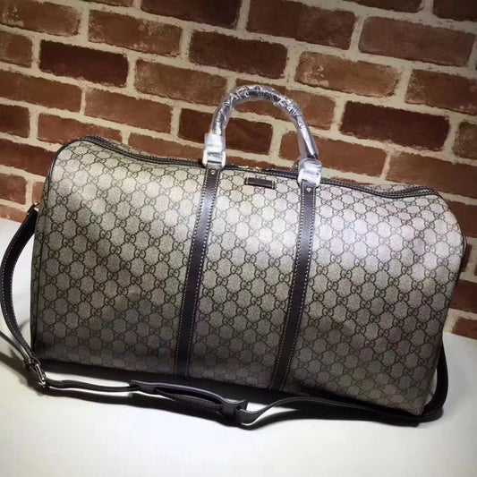 GG Top Quality 206500 GG Sup Men Luggage Tote Bag Brown