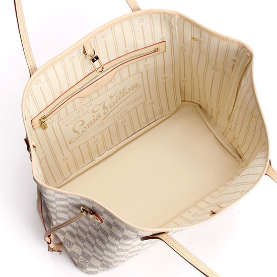 L N51107 Neverfull MM Shoulder Bag Damier Azur Canvas