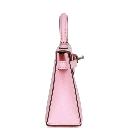 H Kelly Sellier 20 Rose Sakura Chevre Palladium Hardware