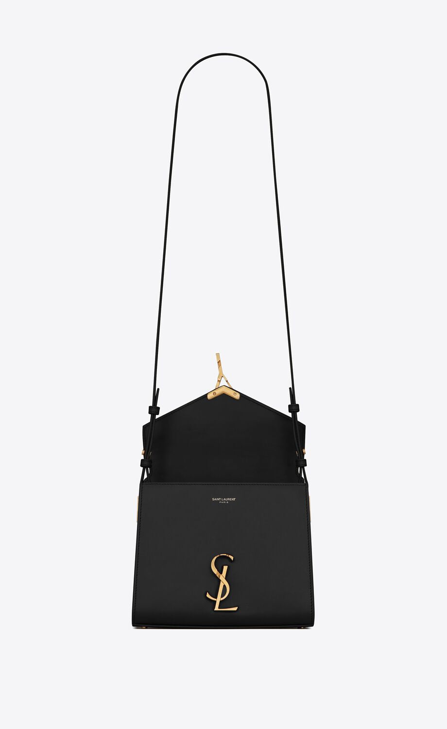 Y Cassandra Mini Top Handle Bag in Box Leather