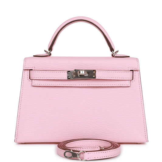 H Kelly Sellier 20 Rose Sakura Chevre Palladium Hardware