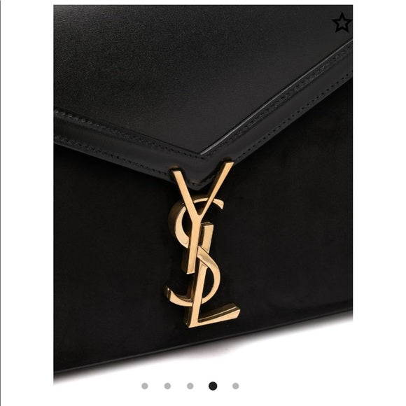 Y Cassandra Medium Top Handle Bag in Shiny Leather