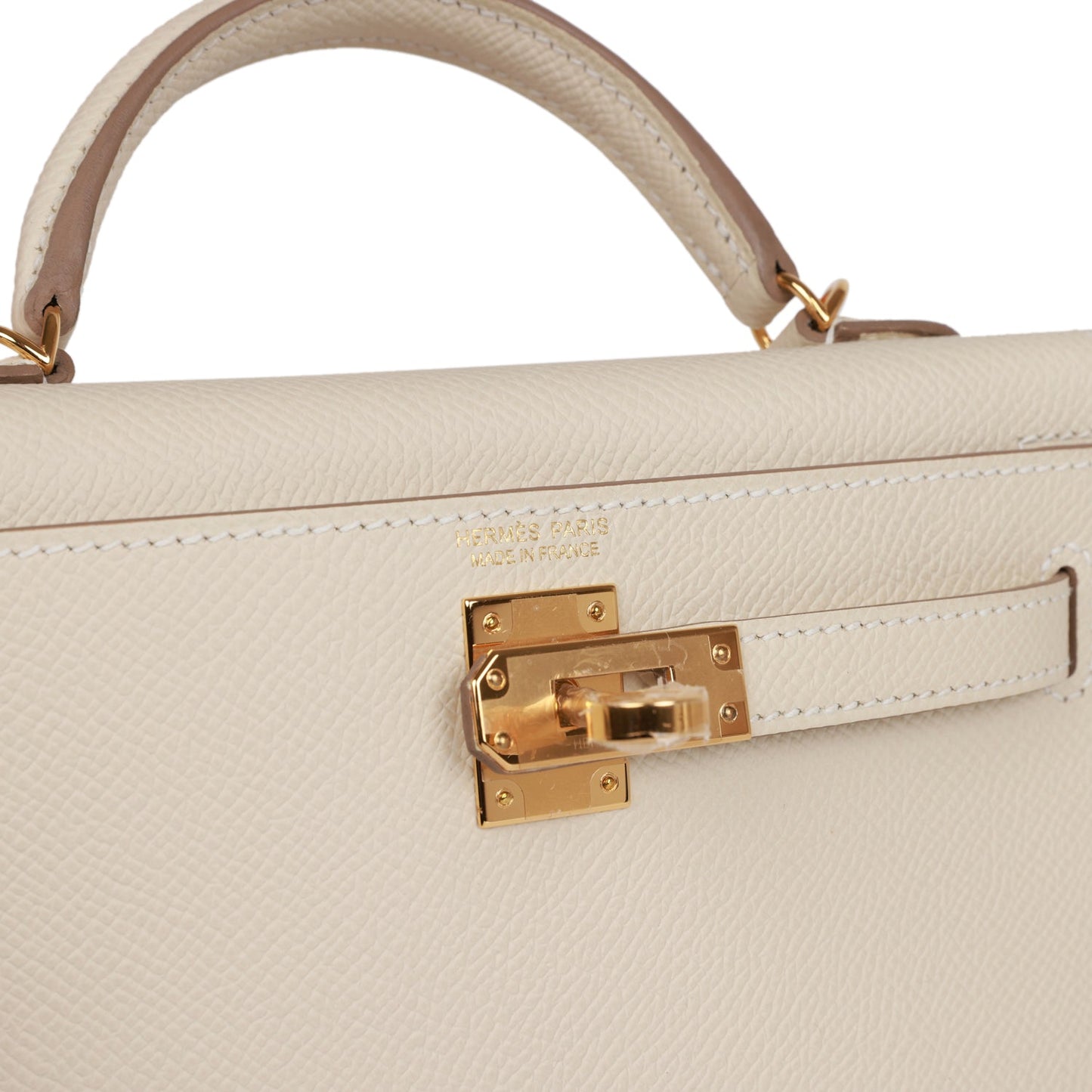 H Kelly Sellier 20 Craie Epsom Gold Hardware