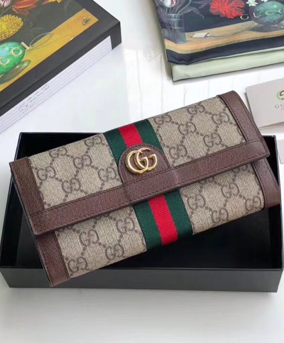 GG Ophidia GG continental wallet 523153 Dark Coffee