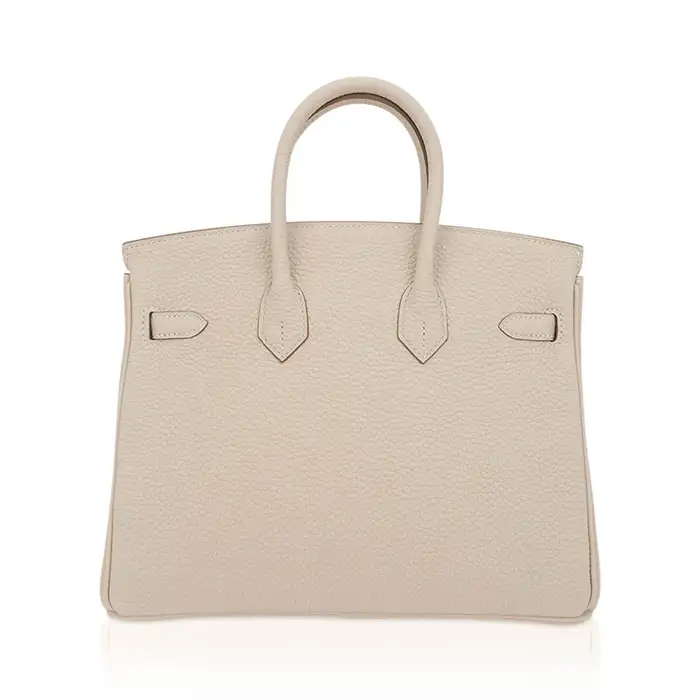 H Birkin 35 Craie Togo Palladium Hardware rose gold
