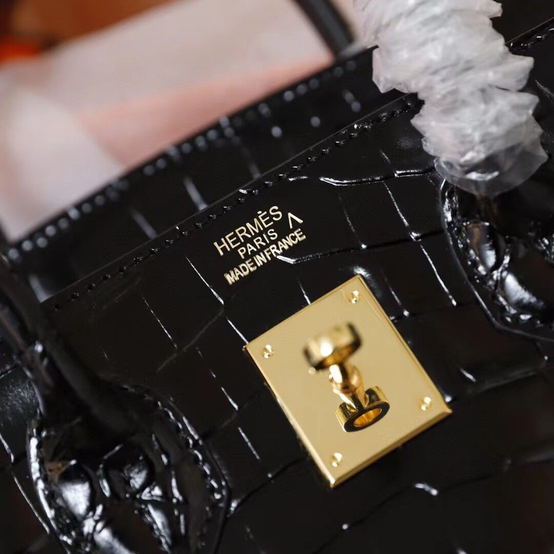 H Birkin 25, 30, 35  Electric Shiny Niloticus Crocodile gold Hardware