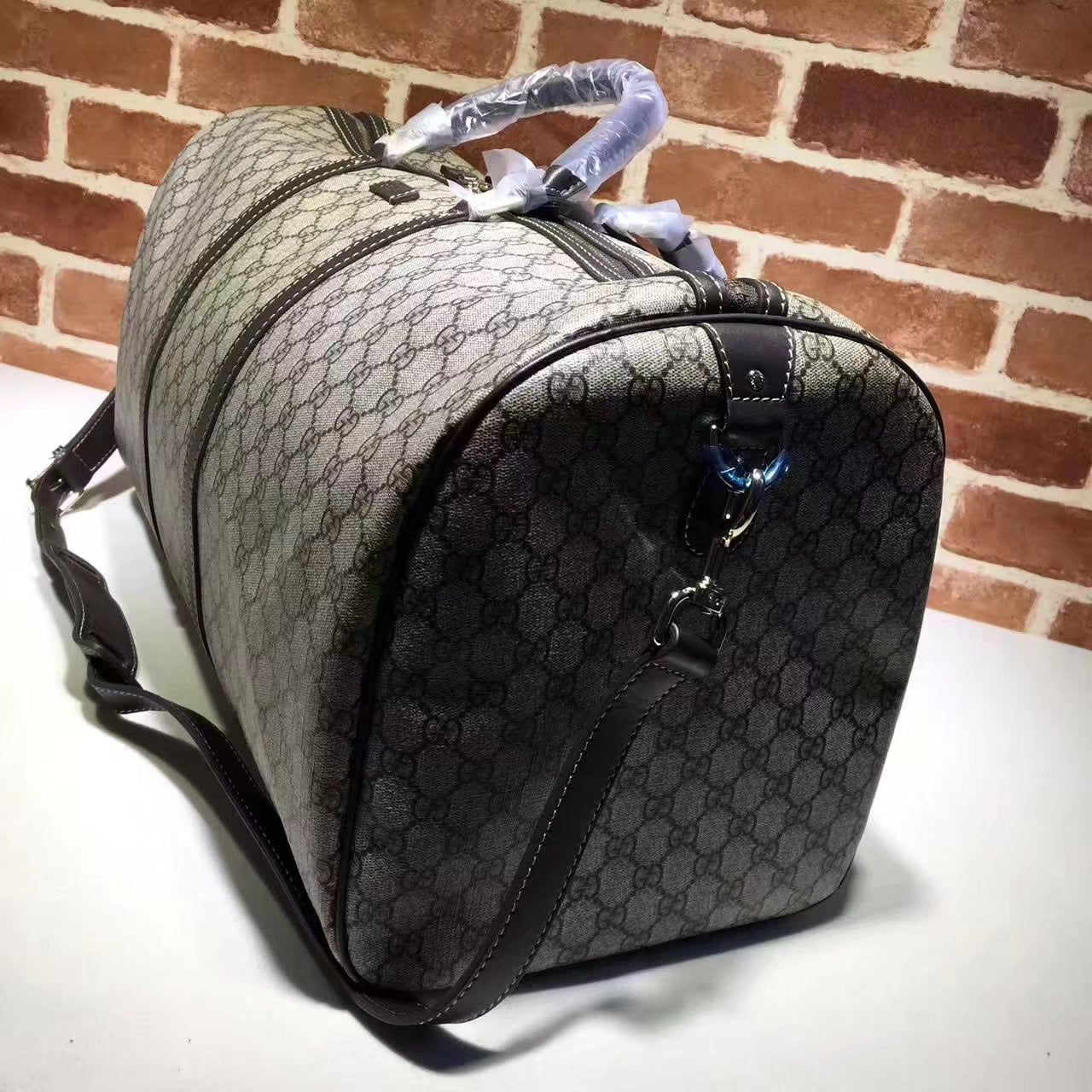 GG Top Quality 206500 GG Sup Men Luggage Tote Bag Brown