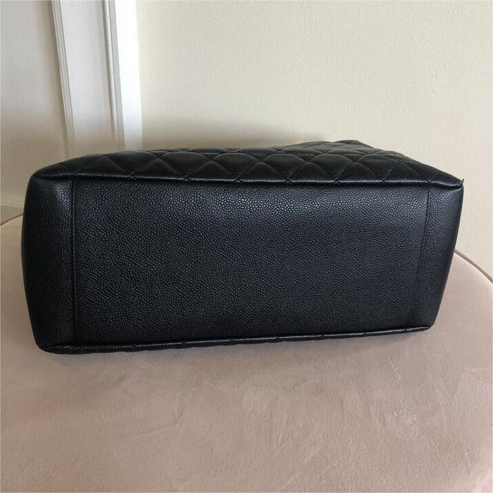 CC BlackGold Caviar Quilted Grand Shopping Tote