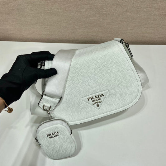 Pra Shoulder Bag White For Women, Women's Bags 8.6in/22cm