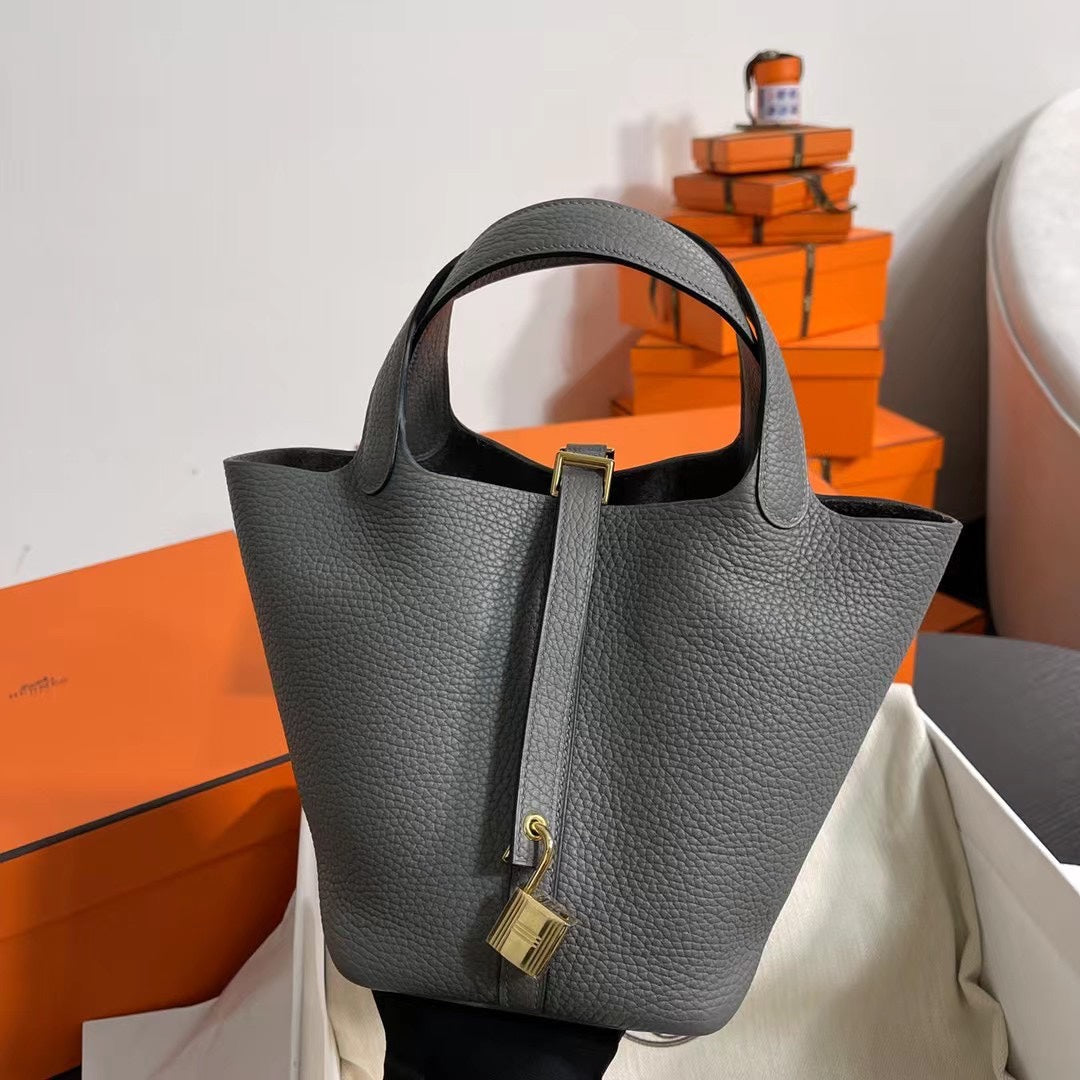 Hermes Picotin 18 Etoupe  Bag 18cm