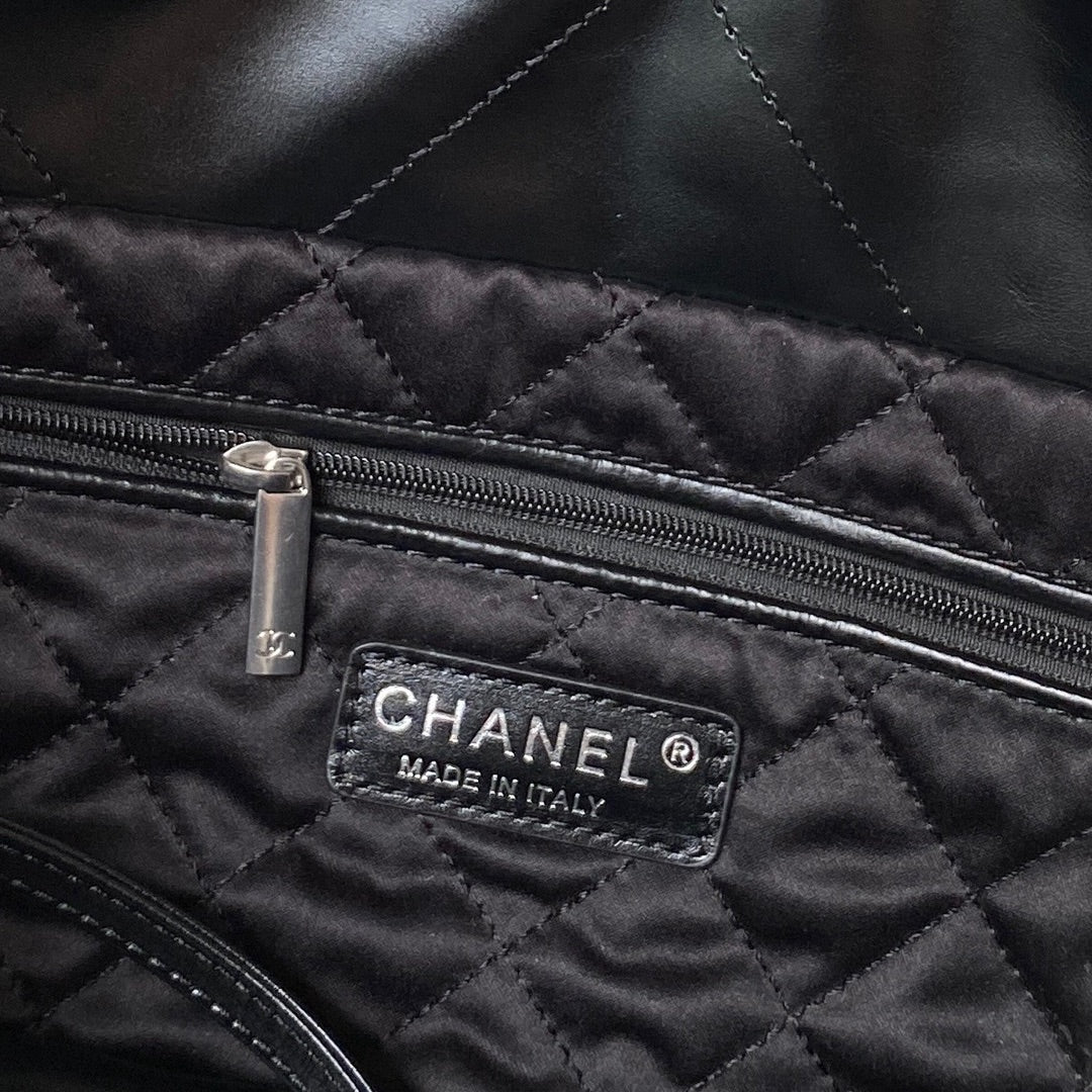 Chanel 22 bag 30×45×8cm BLACK AS4486