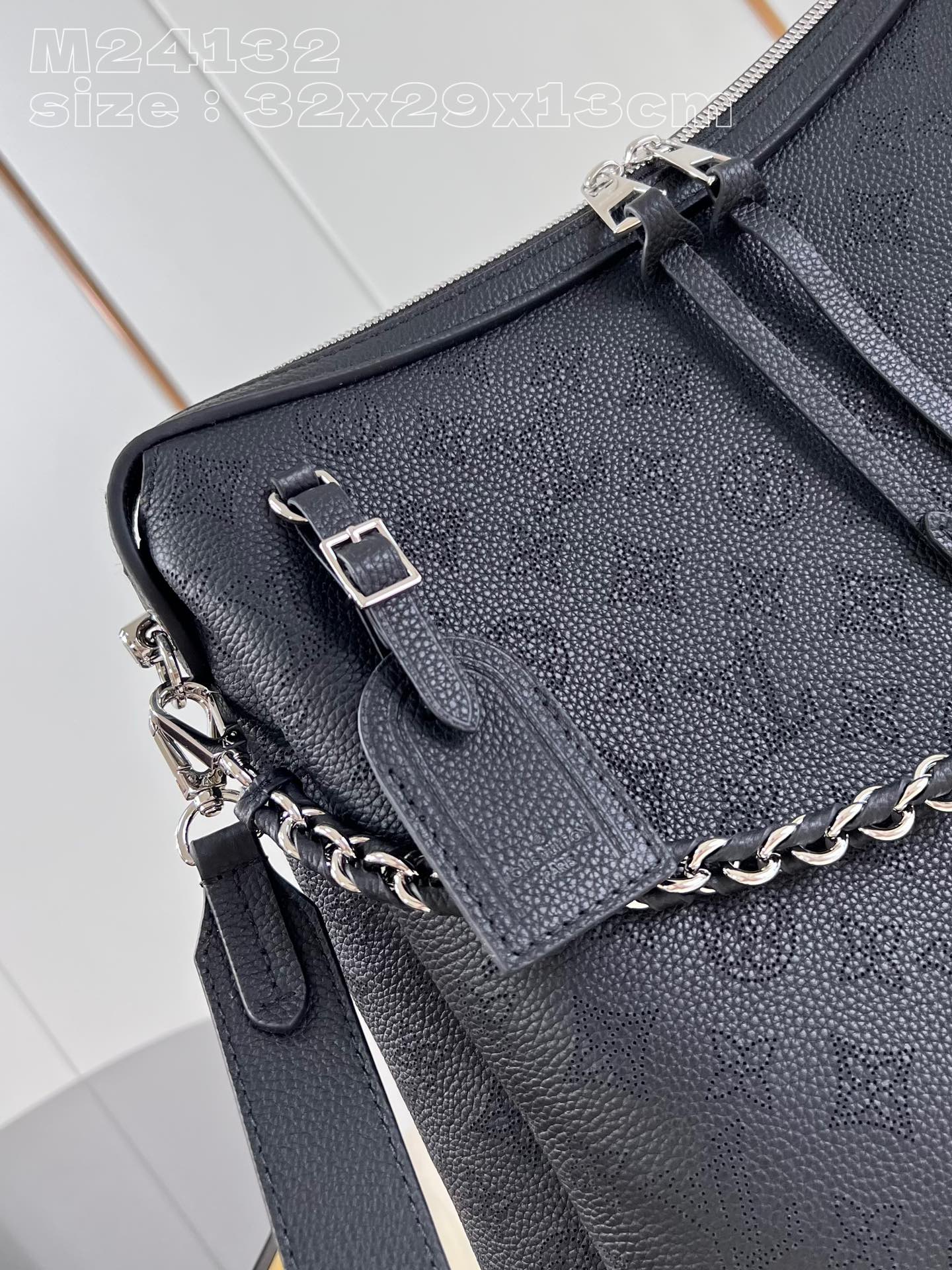 Louis Vuitton Mahina Hand It All Bag Black M24132, 32x29x13cm