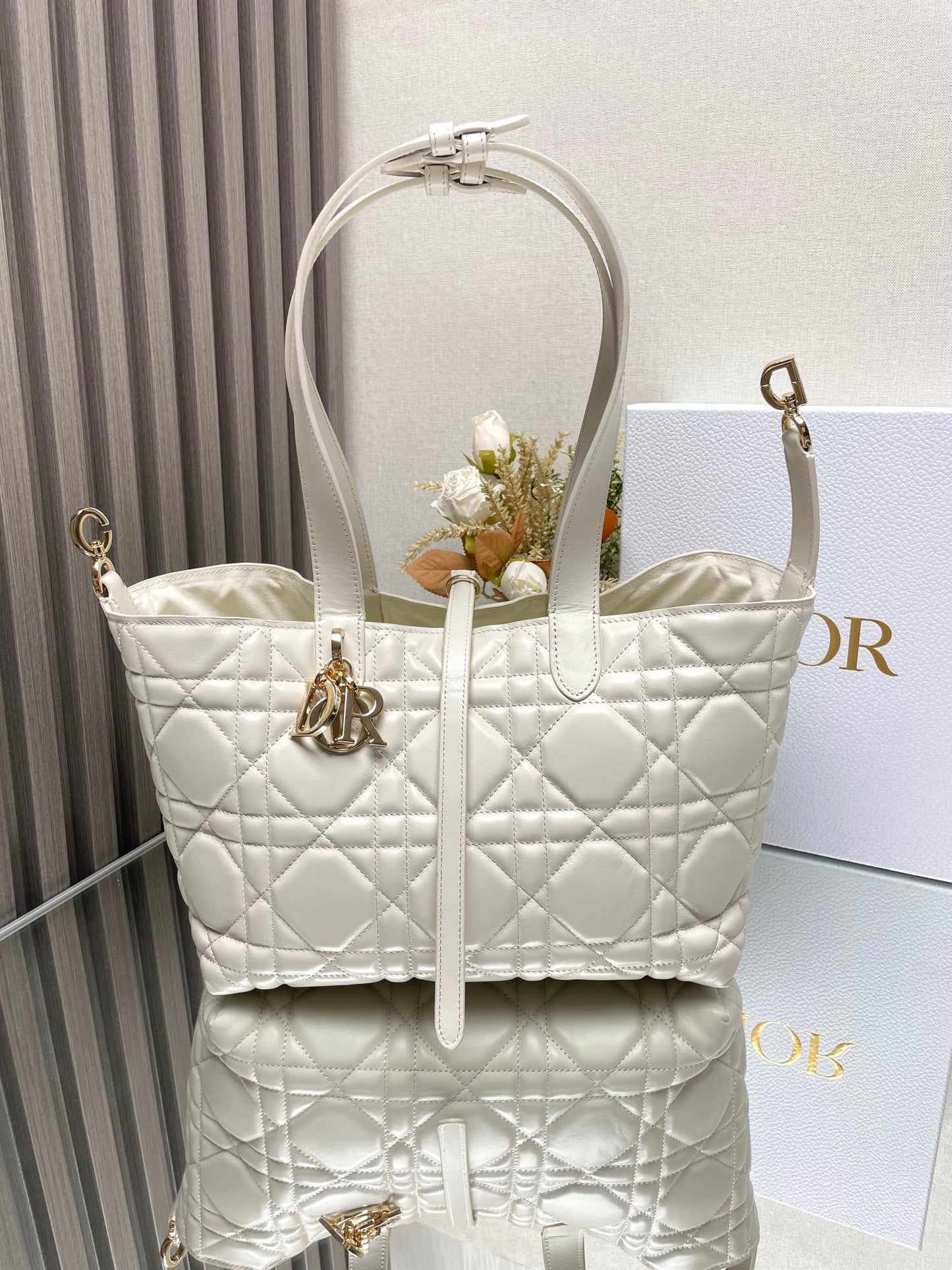 Dior Toujours Bag White 28.5x19x21.5cm