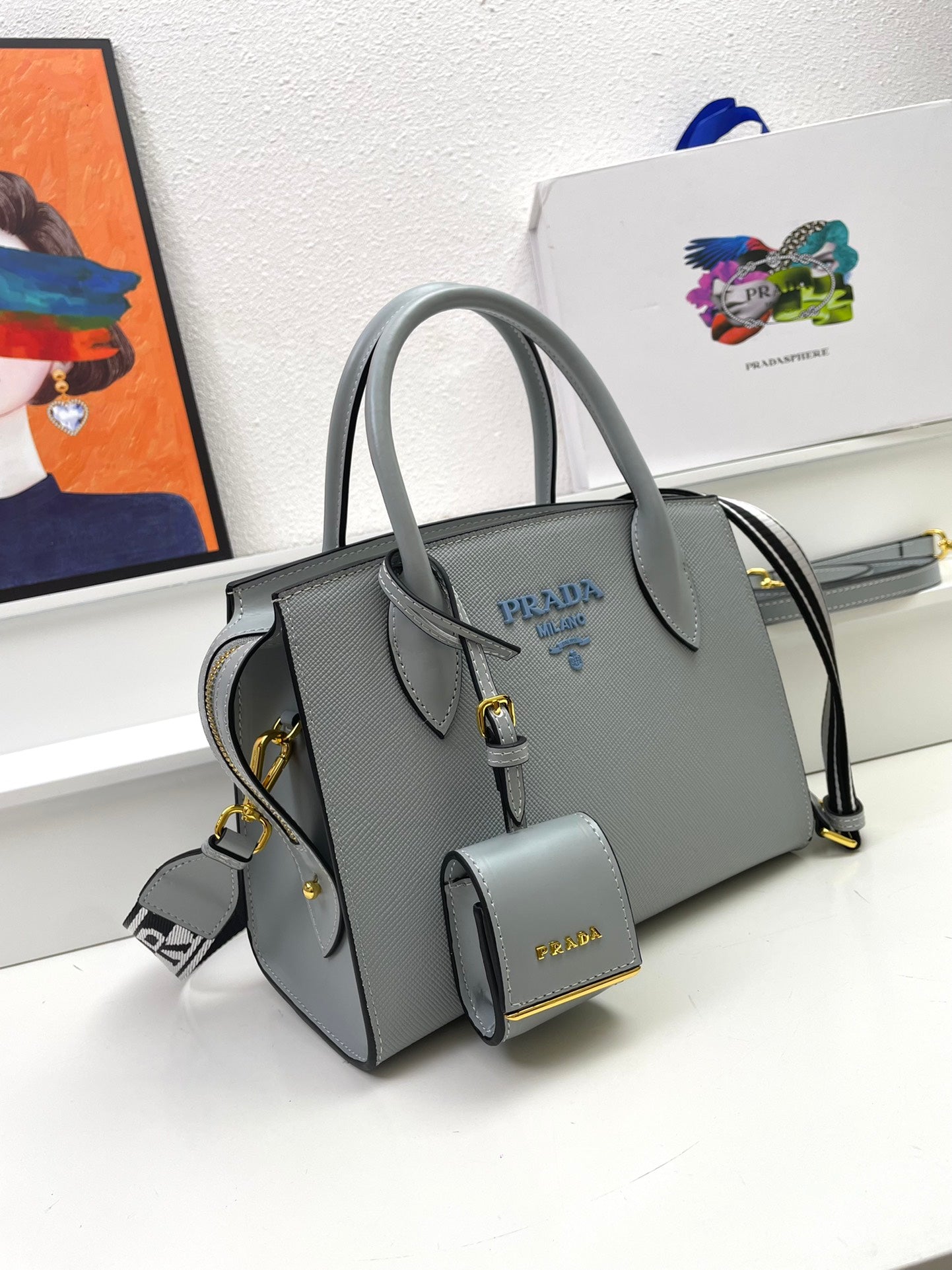 Pra Monochrome new arrival bag size : 24.18.12cm