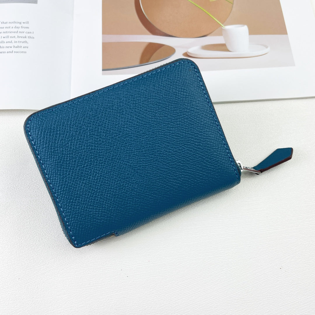H Silk��in Empson-Barenia leather wallets size : 9.5 x 11.5 cm