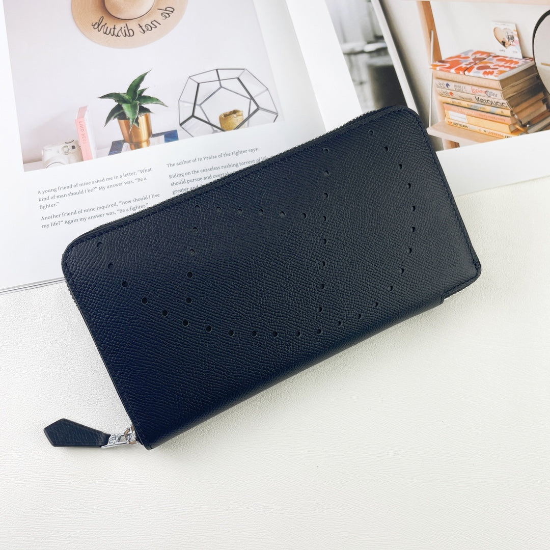 H Silk��in Empson-Barenia leather wallets size : 20x11.5x1.5cm