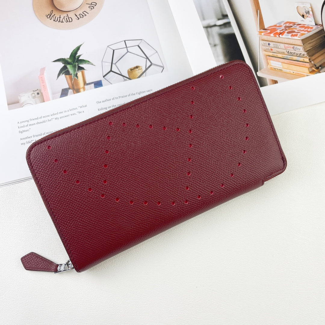 H Silk��in Empson-Barenia leather wallets size : 20x11.5x1.5cm