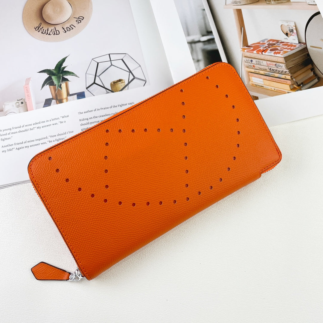H Silk��in Empson-Barenia leather wallets size : 20x11.5x1.5cm