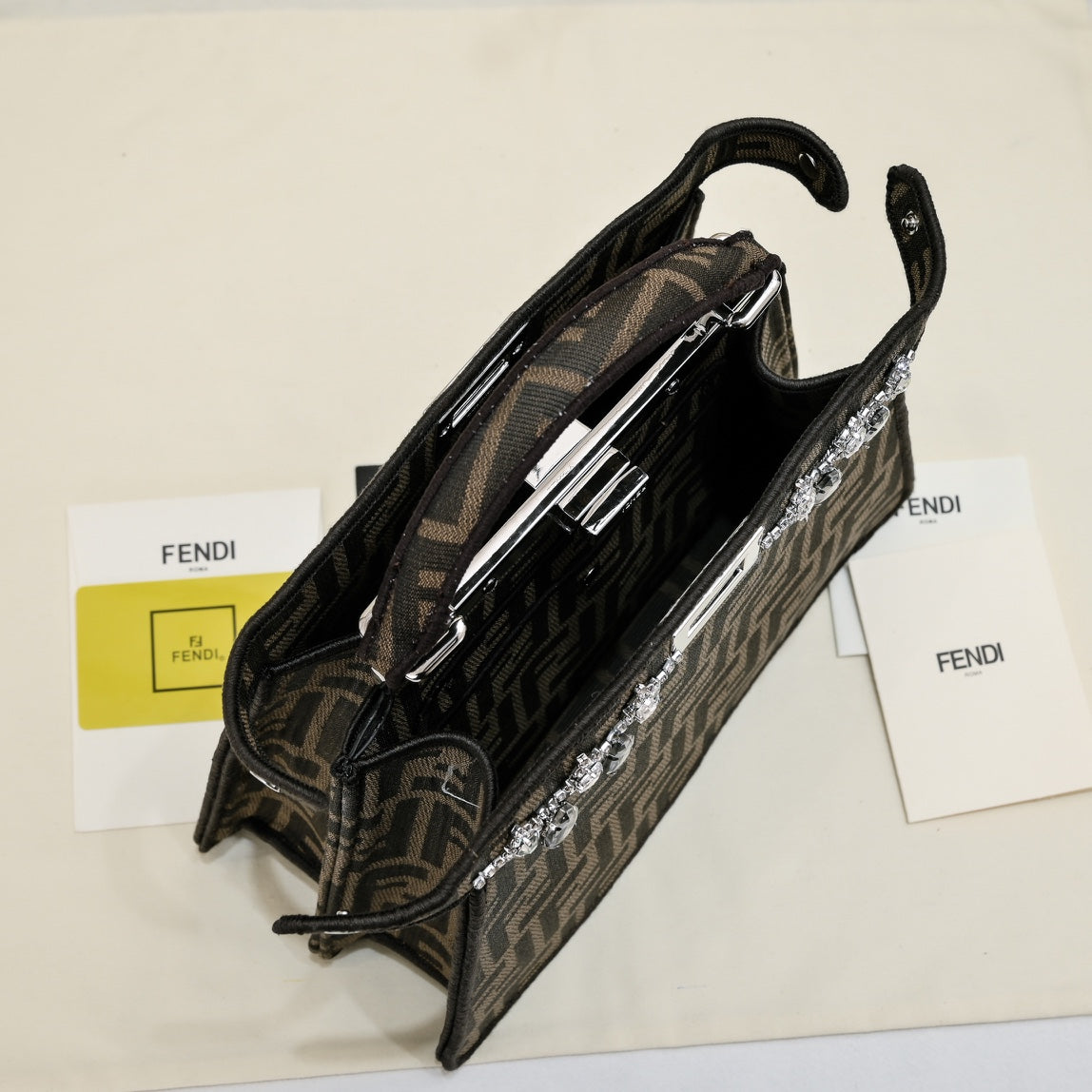 Fen Peekaboo ISeeU Petite diamond tote bag