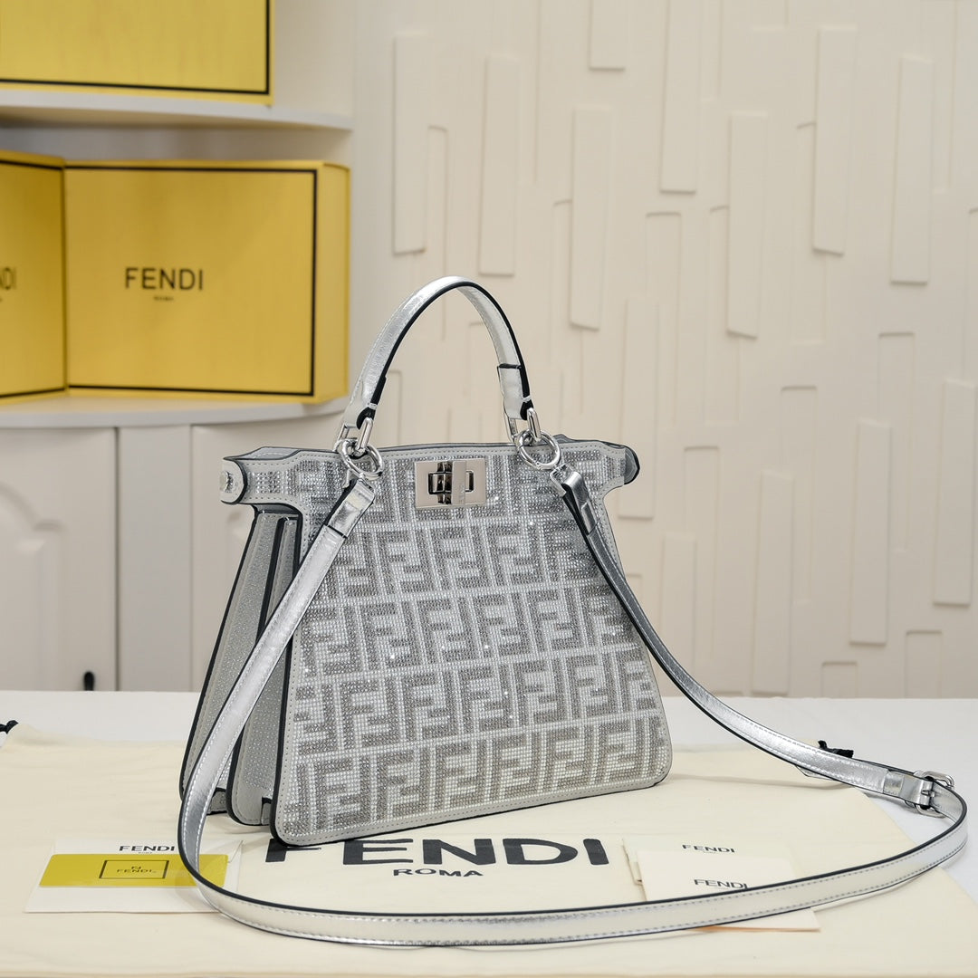 Fen Peekaboo ISeeU Petite diamond tote bag