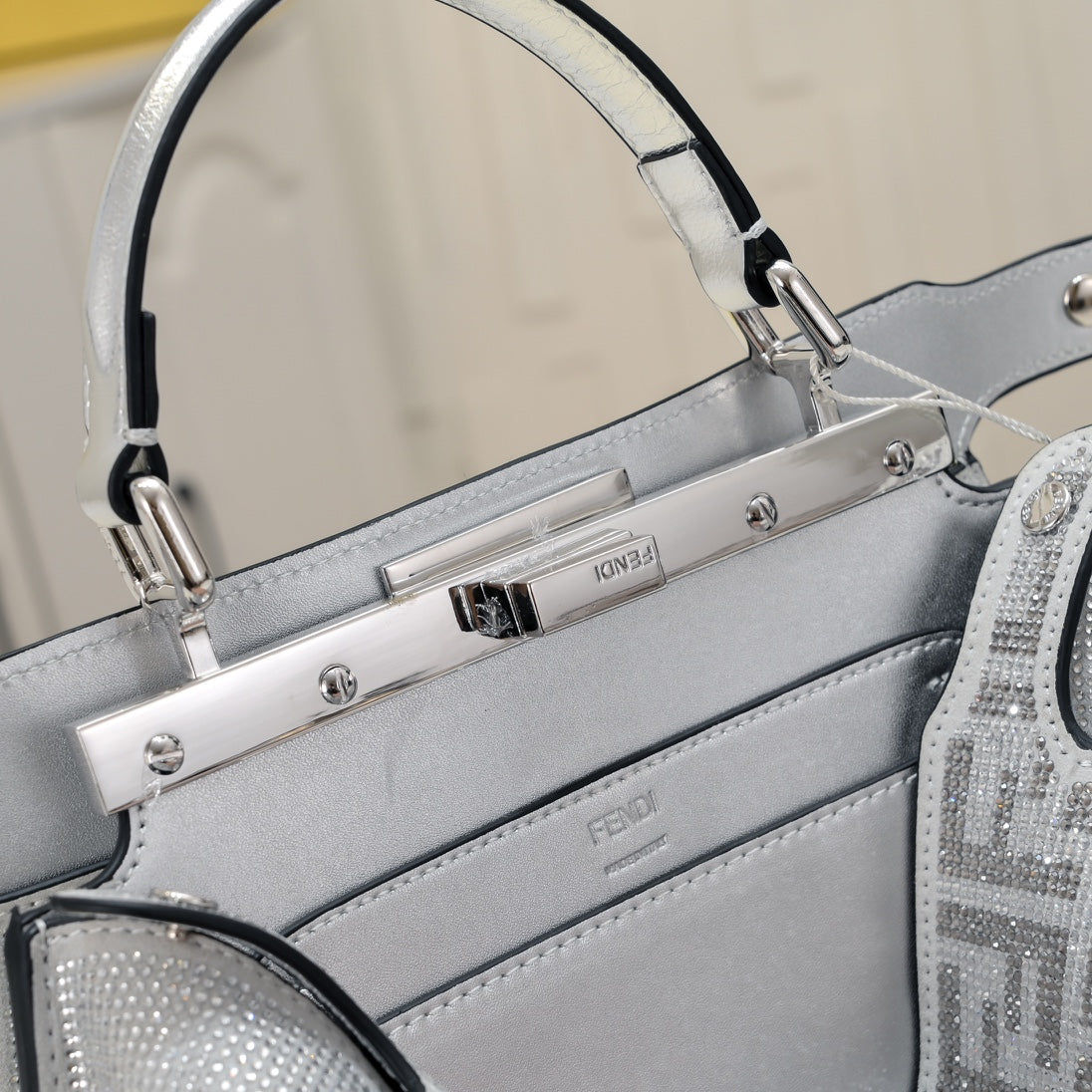 Fen Peekaboo ISeeU Petite diamond tote bag