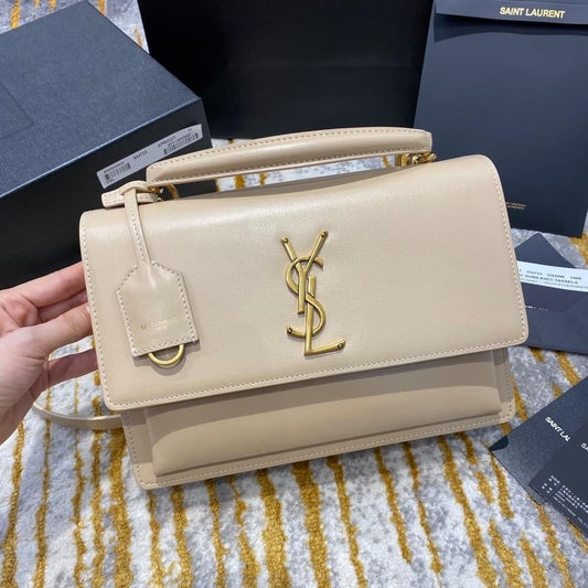 Y Medium Sunset Satchel In Smooth Leather Bag