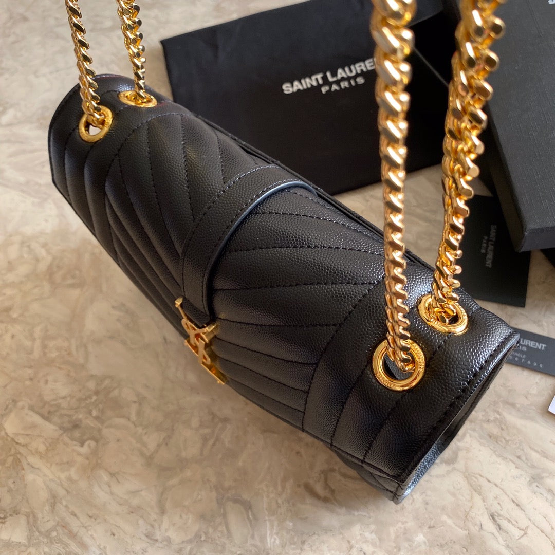 Y  Envelope Medium Bag In Mix Matelasse Grain  De Poudre Embossed Leather