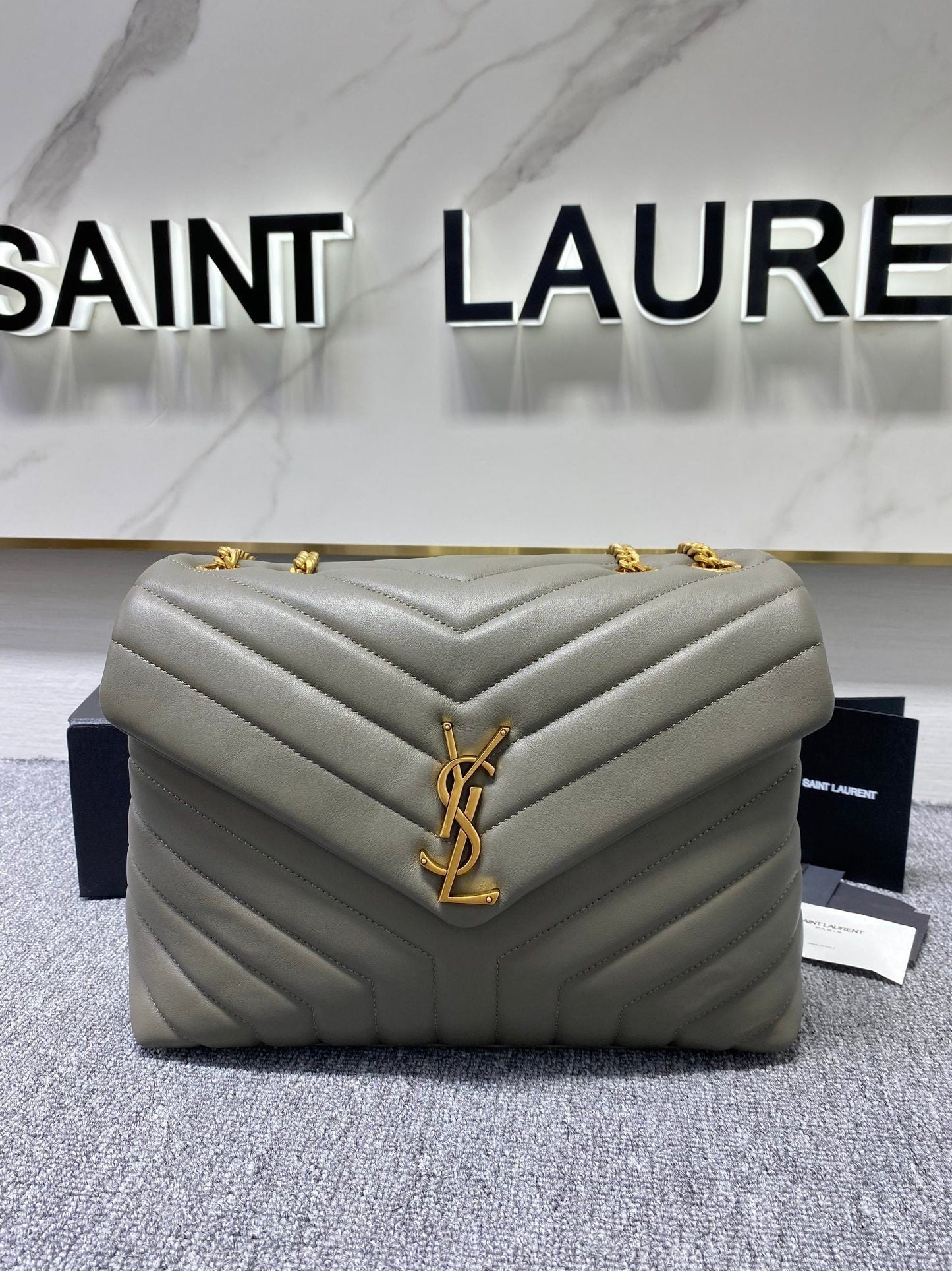 Y Loulou Medium Chain Bag In Y Leather
