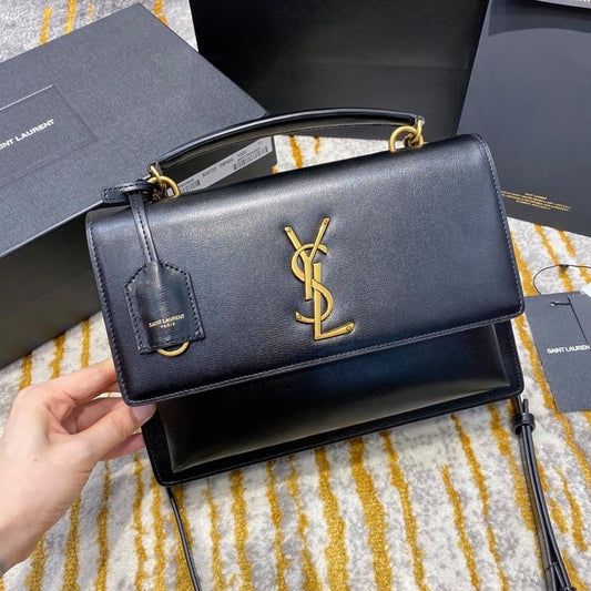 Y Medium Sunset Satchel in Smooth Leather Bag