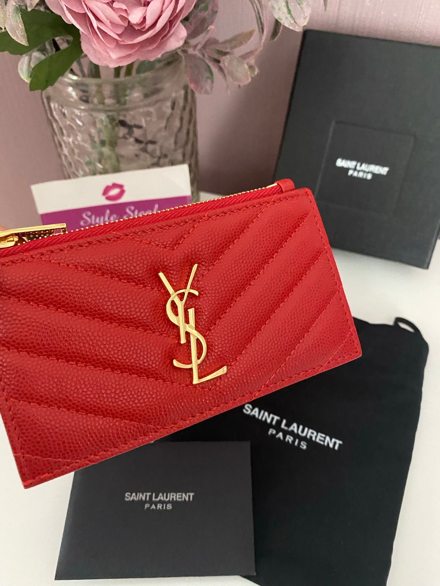 Monogram Zipped Card Holder